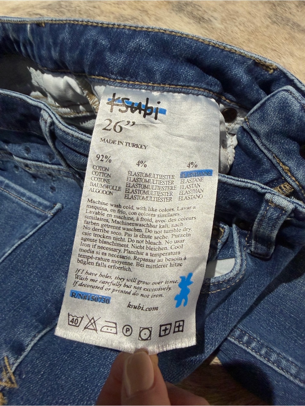 Ksubi Hi N Wasted Crop Jeans Sz 26 High Rise Cropped Skinny Medium Wash - Picture 11 of 15